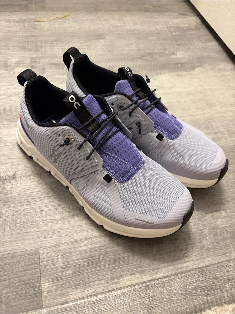 On Running youth Lavender and Black Cloud sneakers. NWOT